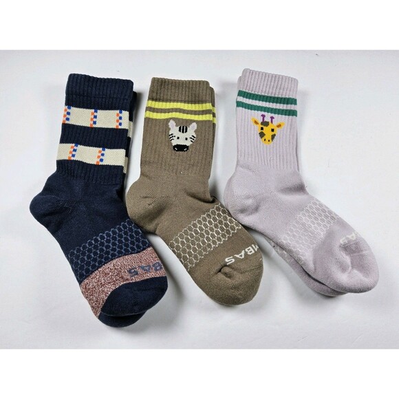 Bombas All Purpose Calf Socks Lot Of 3 Pairs Size Youth - Picture 1 of 3